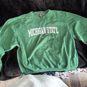 Vintage Nike green Michigan State Crewneck